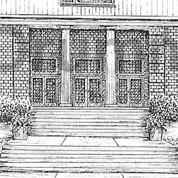 Pen and ink drawing of Church of Nativity