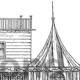 Pen and ink drawing of Seabright Beach Club